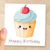 Birthday Card for Her Birthday Card For Sister or Mum Birthday Card For Friend Cute Cake Birthday Card For Him Birthday Card For Anyone - Square (6x6) / Blank Message