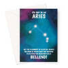 Aries Rude Star Sign Birthday Card - A5 Portrait - 1 Card