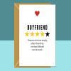 Boyfriend - 4 Stars - Valentine's Card - For him - Snores too much!