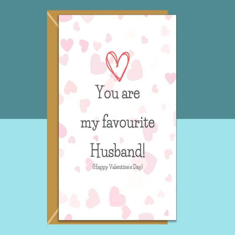 Funny Husband Valentine's Card - Can be personalised - Ideal for Husband - Custom Card for Valentines Day - Blank inside - Large