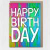 Rainbow paint splat, paint drips colourful, LGBTQ+, pride, gay, lesbian birthday card: Happy Birth Day (Size A6/A5/A4) - A6: Single card