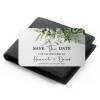 Botanical landscape save the date or save the evening Wallet cards Wallet Save the Date Cards - Personalised Wedding Save the date Cards - Brushed Silver - Single Sample