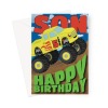 5 Year Old Son Monster Truck Birthday Card - A5 Portrait - 1 Card