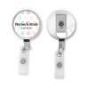 Personalised Metal ID Reel - Scribble Circles Background