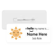 #hello my name is... Name Badge - Boho Baby Sun