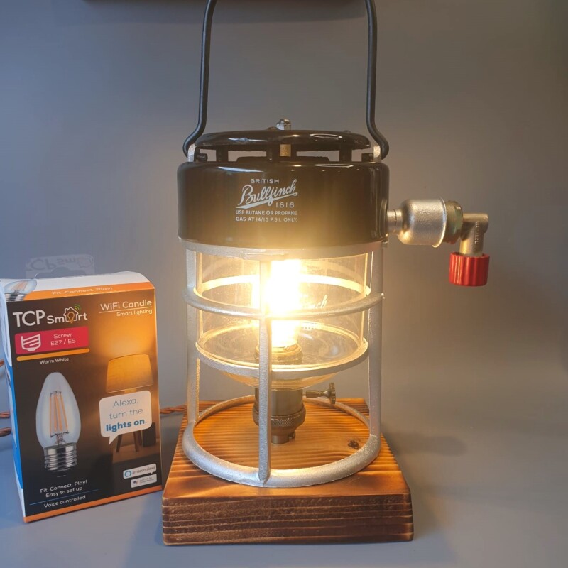 Bullfinch Hand light No. 1616 - Converted to Electric on a wooden base
