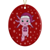 Cute Kawaii Axolotl Christmas Tree Decoration - white