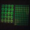 Glow in the Dark Alien Stickers in 1 inch or 0.5inch sizes - 1