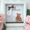 Personalised Teddy Bear New Baby Frame, new baby gift, baby initial frame - Without lights