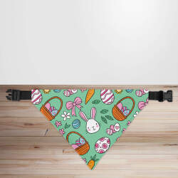 Eggs, Bunnies & Baskets Easter Dog/Puppy Bandana - Small - 12x17cm (Strap: 25mm - 40mm)