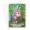 Cheeky Monkey Mother's Day Card - A5 Portrait - 1 Card