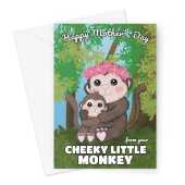 Cheeky Monkey Mother's Day Card