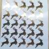 Gold Reindeer Stickers 50 in a set