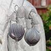 Natural shell bead earrings