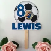 Personalised Football Cake Topper, Photo Cake Topper, Football Party Theme