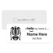 #hello my name is... Name Badge - Skeleton X-Ray