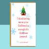 Funny Boyfriend Christmas Card - Personalised if needed - For your bf this xmas. Customisable Christmas Greetings Card - Blank inside