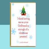 Funny Boyfriend Christmas Card - Personalised if needed - For your bf this xmas. Customisable Christmas Greetings Card