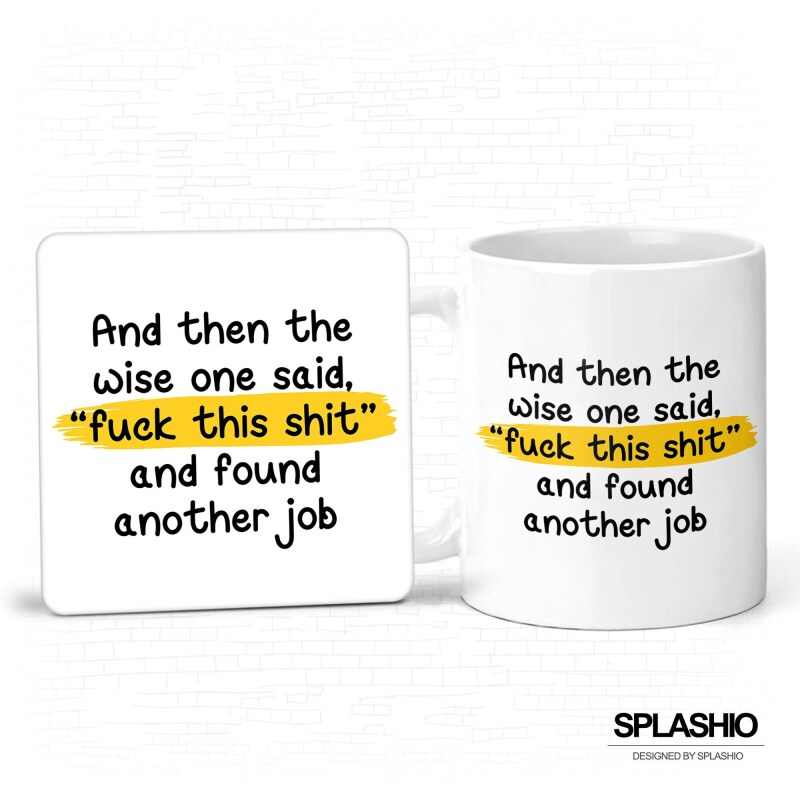 New job mug the wise one. New job gift Funny leaving gift for a co-worker, congratulations on your new job.leaving gift work colleague Mug - Mug Only