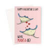 Cute Valentine's Day Card For Her - We're Meant To Be Manta Ray - A5 Portrait - 1 Card