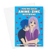 Amazing Boyfriend Anime Valentine's Day Card Greeting Card