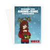 Anime Christmas Card For Niece - A5 Portrait - 1 Card