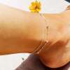 Sterling Silver Double Chain Anklet - Default Title