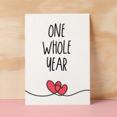 1 Year Anniversary Card For Husband or Wife Anniversary Card for 1st Anniversary Card For Boyfriend or Girlfriend First Wedding Anniversary