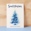 Christmas Card For Son and Partner Card For Him Xmas Card for Son Christmas Card for Loved One Family Card Christmas Tree Card - Large (5x7) / Blank Message