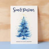 Christmas Card For Son and Partner Card For Him Xmas Card for Son Christmas Card for Loved One Family Card Christmas Tree Card