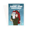 Cute Anime Girl Christmas Card - A5 Portrait - 1 Card