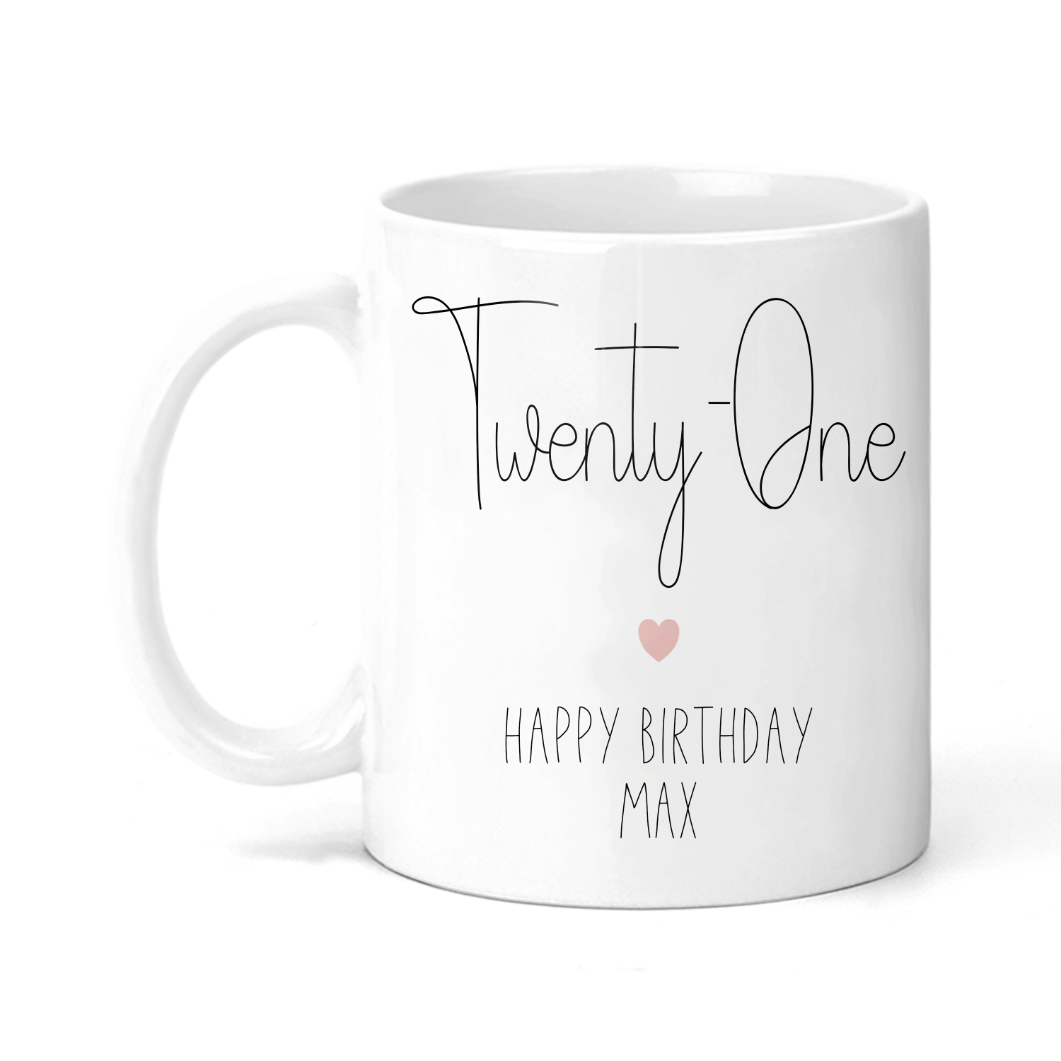 Personalised Birthday Ceramic Mug - Simplistic Twenty One
