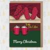 To the one I love. Merry Christmas personalised Holidays, Xmas, festive card for wife, husband, girlfriend, boyfriend (Size A6/A5/A4) - A6: Single card