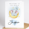 New baby card - Welcome To The World New Baby Boy Card - A6 - 4.1" x 5.8"