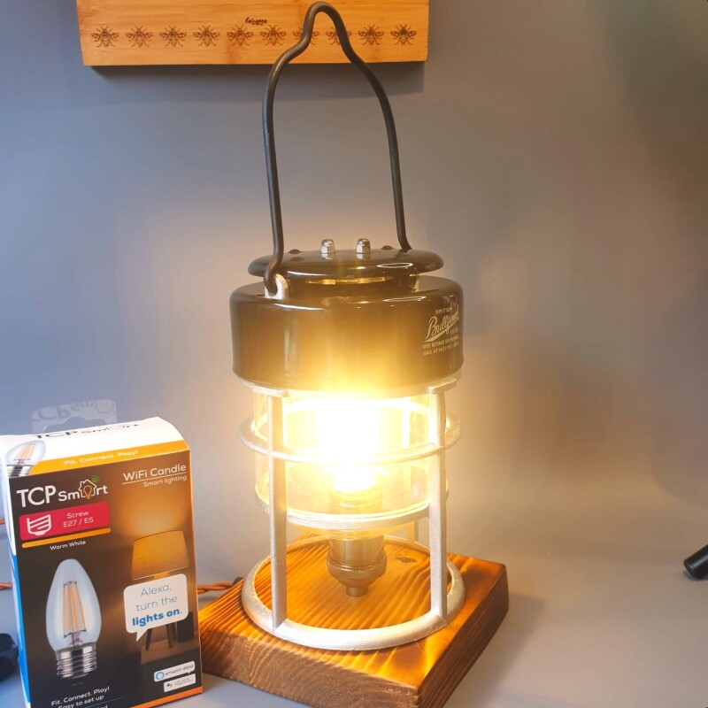 Bullfinch Hand light No. 1616 - Converted to Electric on a wooden base