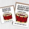 A broken drum - you just can't beat it funny dad joke Father's Day card for dad, father, daddy, papa, drummer (Size A6/A5/A4/Square 6x6") - A6: Single card