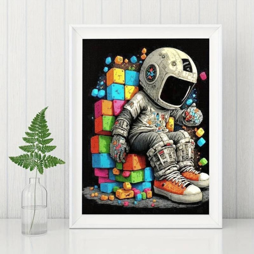 Diamond Art Kit Colourful Spaceman 5D DIY Art Kit