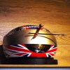 Union Jack  Fog City Motorcycle Helmet clock