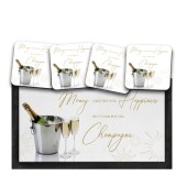 Champagne Bar Runner Mat, Custom Beer Mats & 4 x Drinks Coasters Gift Set Garden Bar Sets/ Personalised Mats Home Bar Family Name Bar Mat