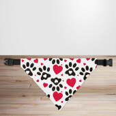 Valentine's Day Hearts & Paws Dog/Puppy Bandana