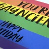 Funny LGBTQ+, gay, lesbian, old age, ancient birthday card: Happy birthday, you're gayncient (Size A6/A5/A4/Square 6x6") - A6: Single card