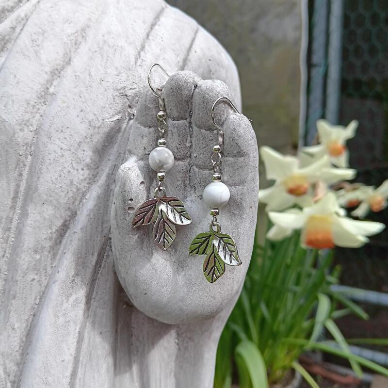 Howlite Earrings - Calming