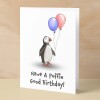 Birthday Card For Children Cute Puffin Birthday Card For Child Card For Boy Birthday Card For Girl Puffin Good Fun Birthday Card For Kids - Small (4x6) / Blank Message