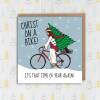 Christ on a Bike funny, rude, offensive, anti-religious, blasphemous Christmas, festive, holidays, Xmas card (Size A6/A5/A4/Square 6x6") - A6: Single card