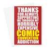 Funny Thank You Comic-Con Gift Greeting Card - A5 Portrait - 1 Card