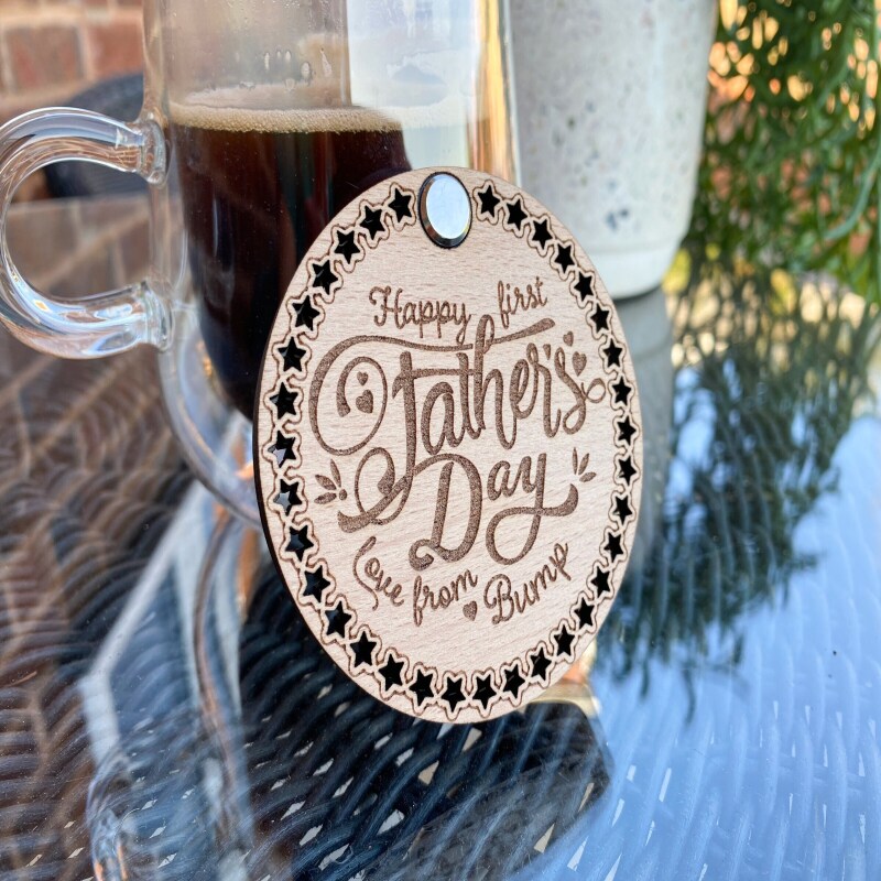 Fathers day from the bump, baby ultrasound fridge magnet, First fathers day gift, 1st fathers day, fathers day gift from wife,love from bump
