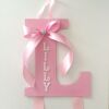 Personalised bow holder,Letter ribbon bow holder,Personalised clip holder - No bobble velcro clips