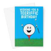 Happy Birthday Card - Teeriffic Golf Joke - A5 Greeting Card