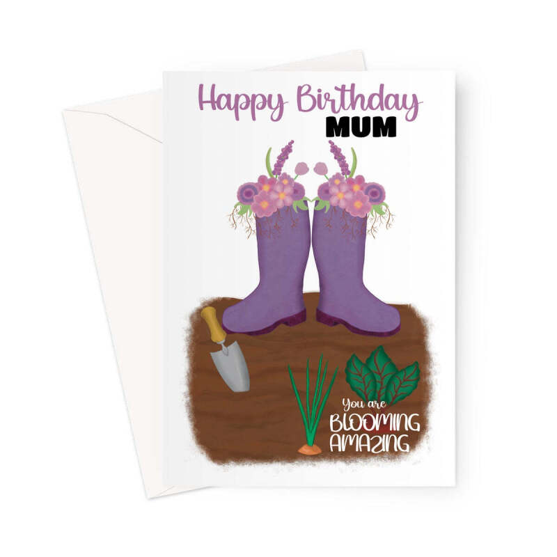 Gardening Birthday Card For Mum - A5 Portrait - 1 Card