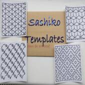 Square Washable Sashiko Transfers | Removable Mending Transfers